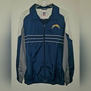 Vintage NFL brand, "San Diego Chargers + SI" windbreaker jacket in Large.